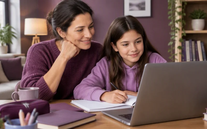 helping a child with online homework