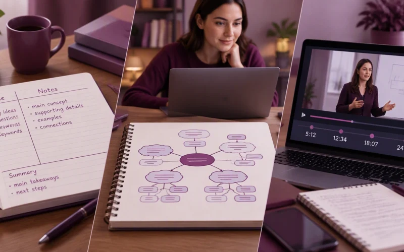 note taking methods for video lessons