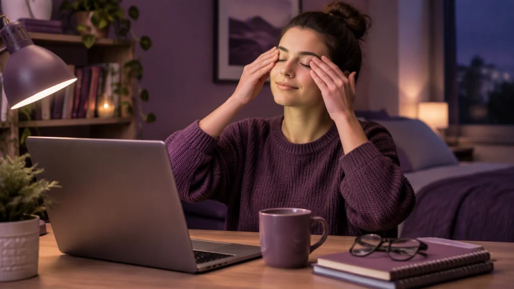 Thói quen dựa trên bằng chứng giúp mắt dễ chịu và ngủ ngon hơn sau các buổi học qua internet